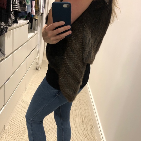 MENDOCINO 100% Rabbit fur vest. Ombré dye! Size Medium. Brand: Minds of Gold - Picture 2 of 4